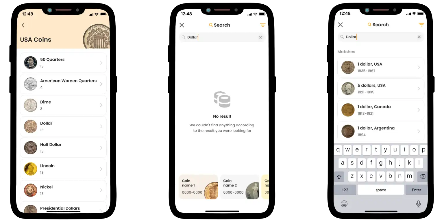 Coin ID Scanner’s promo screens.